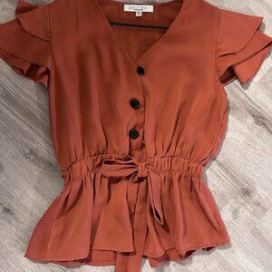 Casual Burnt Pink Blouse